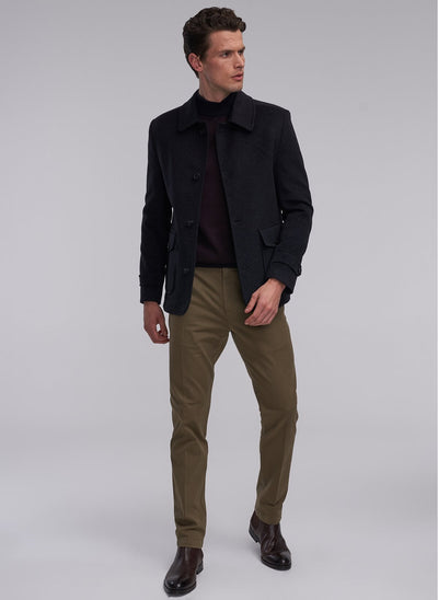 4061 Navy Plain Coat