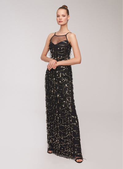  People By Factory Women's Sequined Tasseled Dress Black-Gold Reduced price | Purplehipo | 23629002 