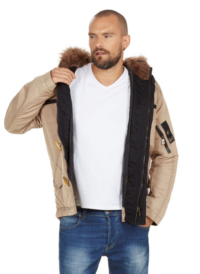 4016 Camel Hooded Coat