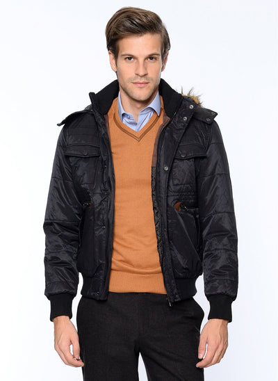 4012 Black Bomber Jacket