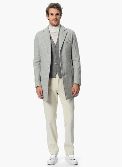 3960 Grey Jacket Collar Coat