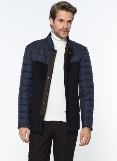 3888 Navy Puffer Coat