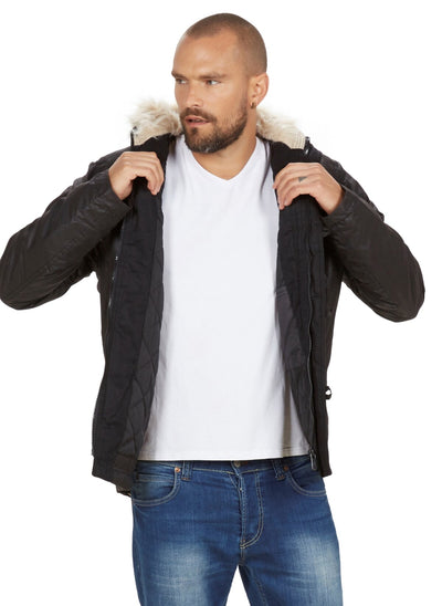 4011 Anthracite Hooded Coat