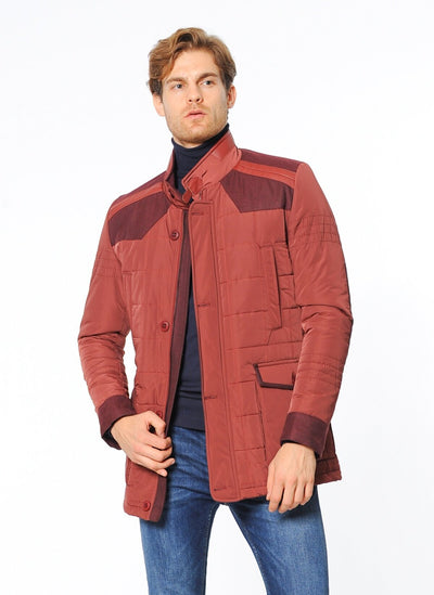 3914 Bordeaux Zipped Coat