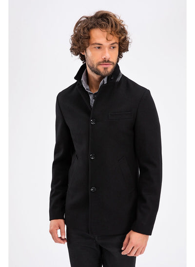 3899 Black Wool Short Coat