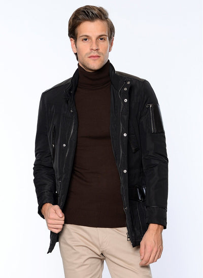 3991 Black Casual Coat