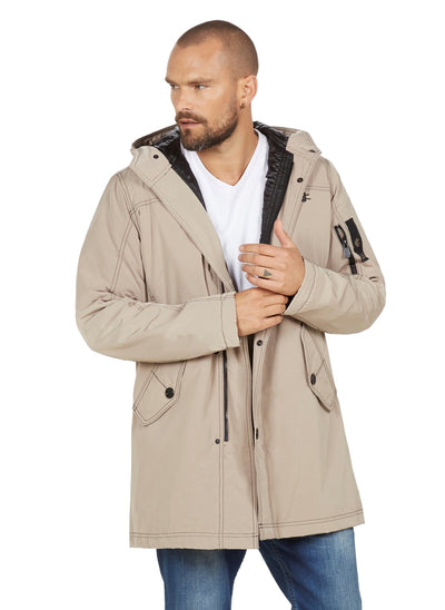 3876 Cream Hooded Coat
