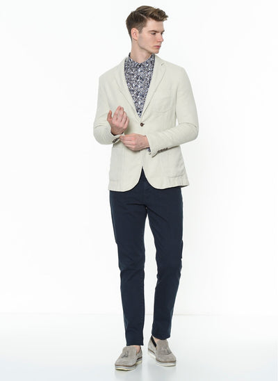 2853 Off-White Two Button Cotton Jacket