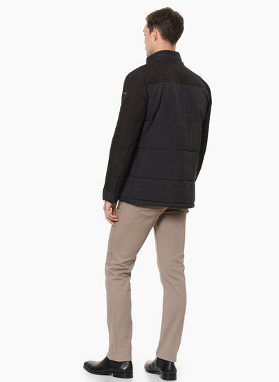 4045 Anthracite High Collar Coat