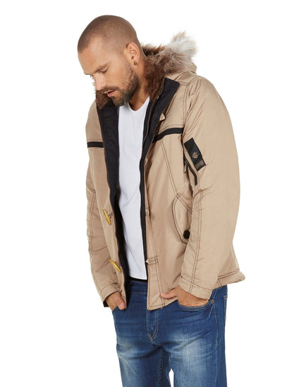 4016 Camel Hooded Coat