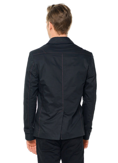 4033 Black Jacket Collar Coat