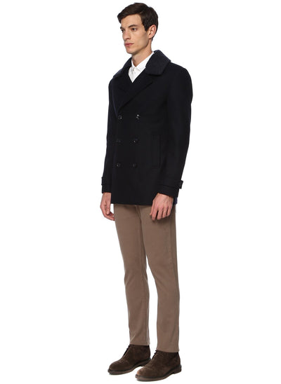3934 Navy Double Breasted Coat