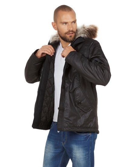 4030 Anthracite Hooded Coat