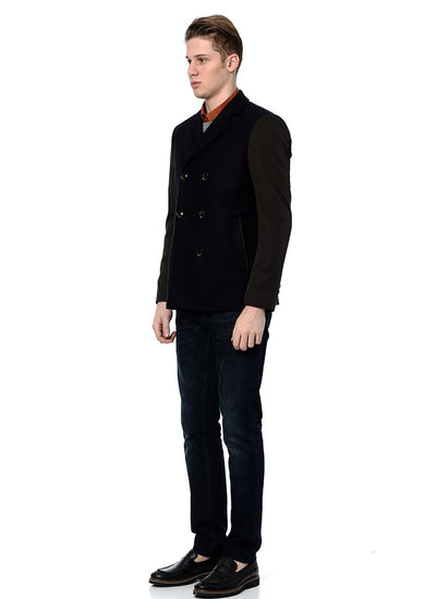 4049 Navy Double Breasted Coat