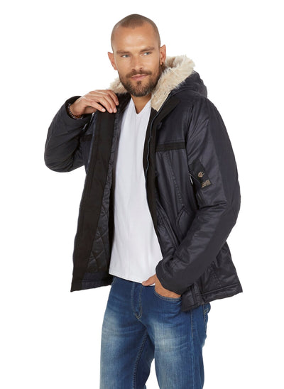 3900 Navy Hooded Coat