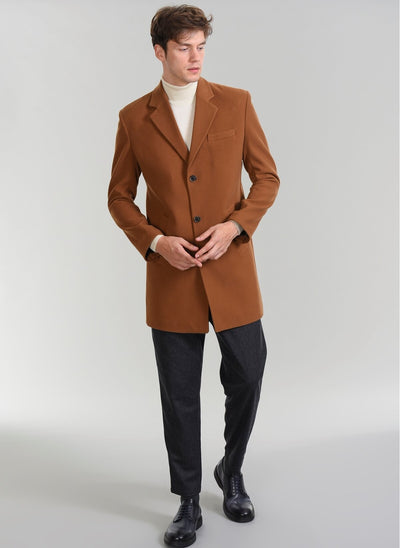 3872 Camel Jacket Collar Coat