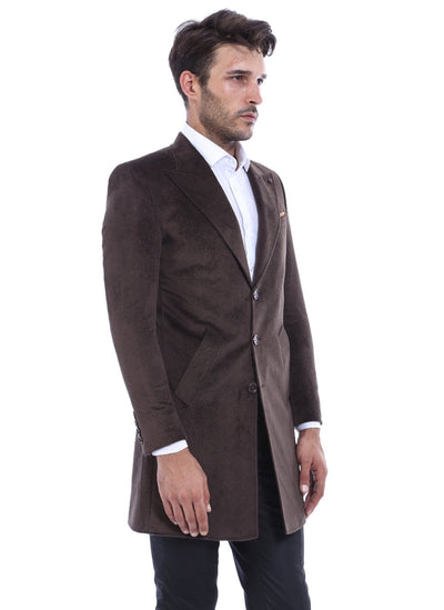 3911 Brown Jacket Collar Coat