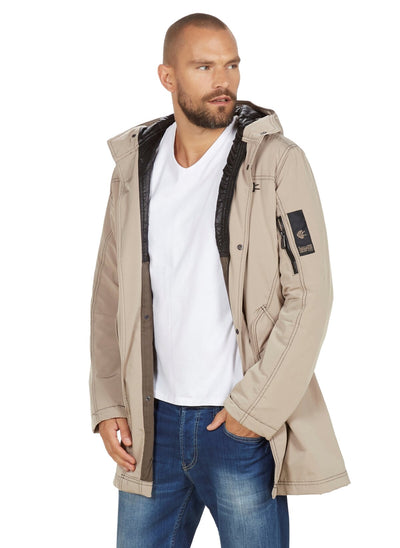 3876 Cream Hooded Coat