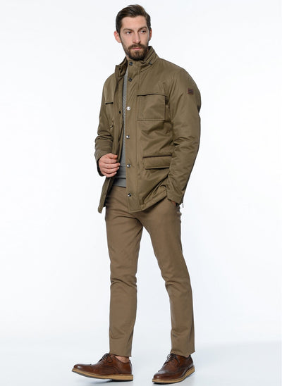 3951 Camel High Collar Coat