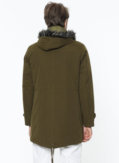 3936 Green Hooded Coat