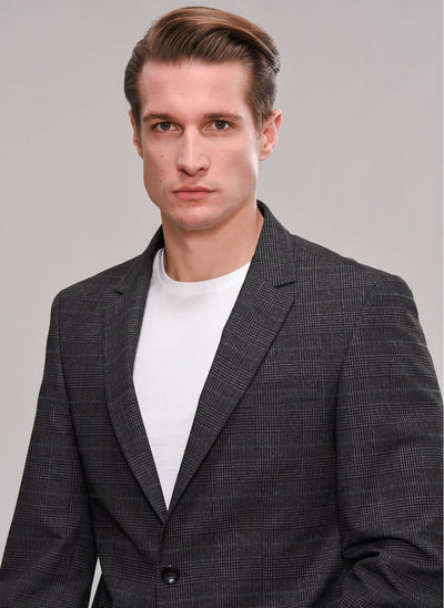 2858 Grey Check Blazer
