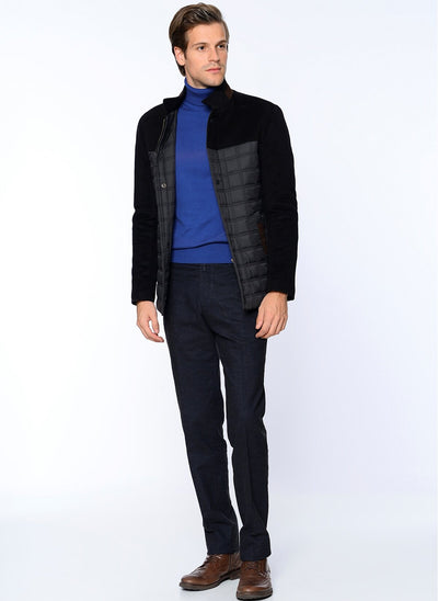 3988 Black Zip Up Coat