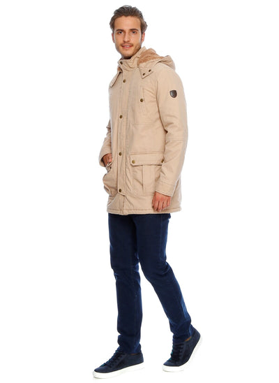 3986 Camel Hooded Coat