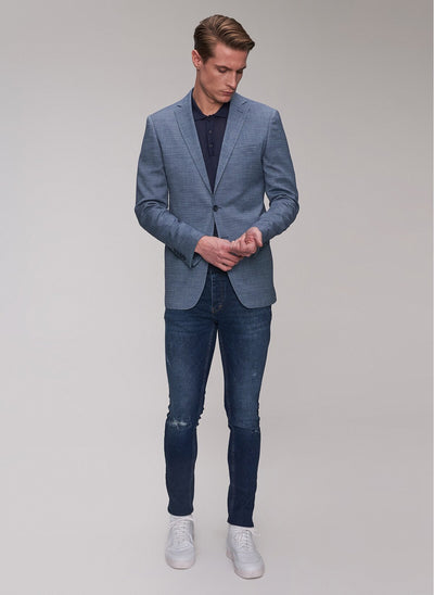 2859 Blue Two Button Jacket
