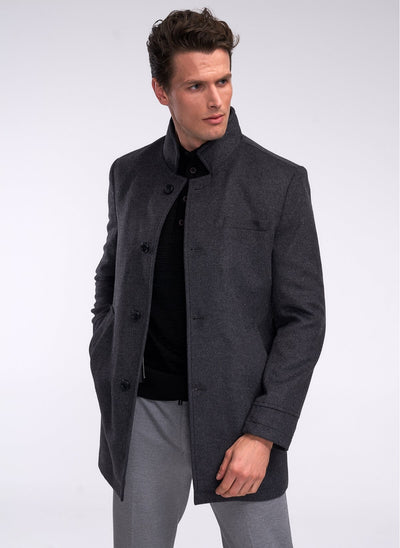 3932 Grey Plain Coat