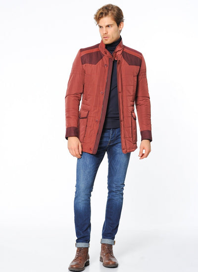 3914 Bordeaux Zipped Coat