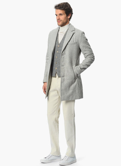 3960 Grey Jacket Collar Coat