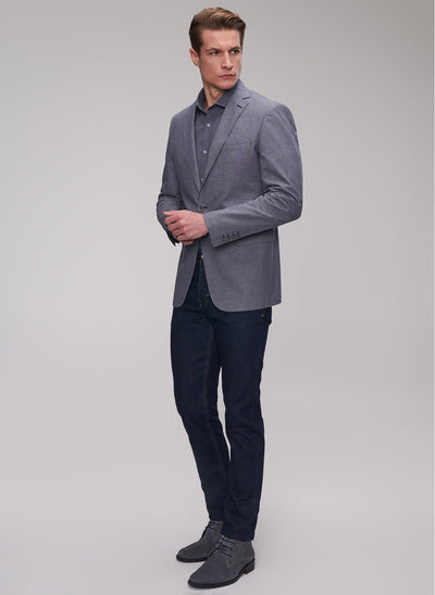 2866 Blue Classic Two Button Jacket