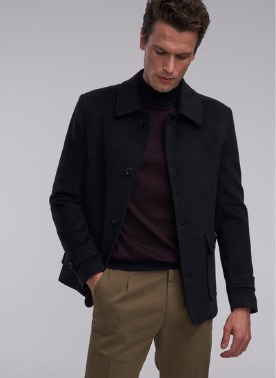 4061 Navy Plain Coat