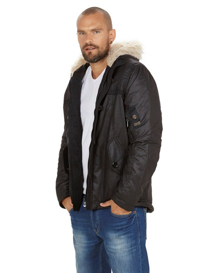 4011 Anthracite Hooded Coat