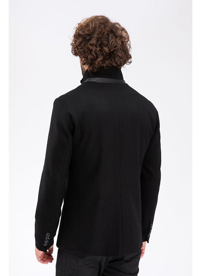 3899 Black Wool Short Coat