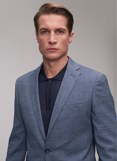2859 Blue Two Button Jacket