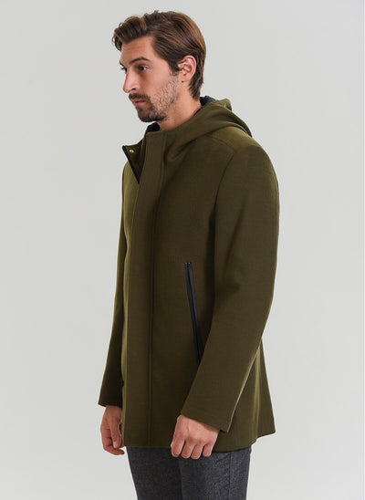 3997 Khaki Hooded Coat