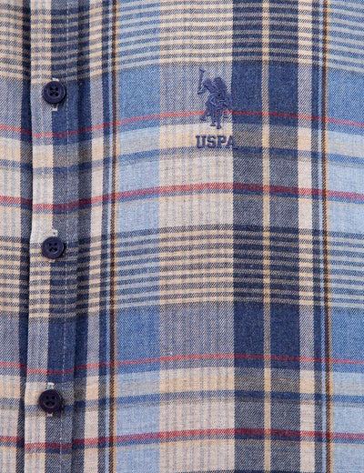 17621 Blue US POLO ASSN Check Shirt