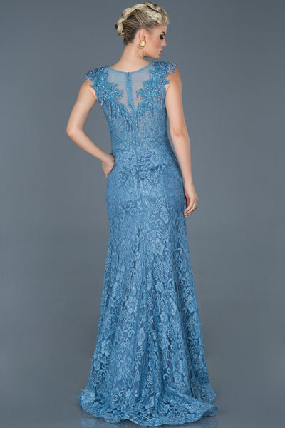 16992 blue shimmer lace dress