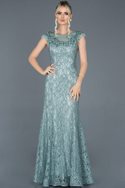 16990 mint green shimmer lace dress