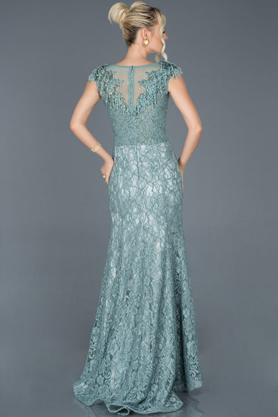 16990 mint green shimmer lace dress