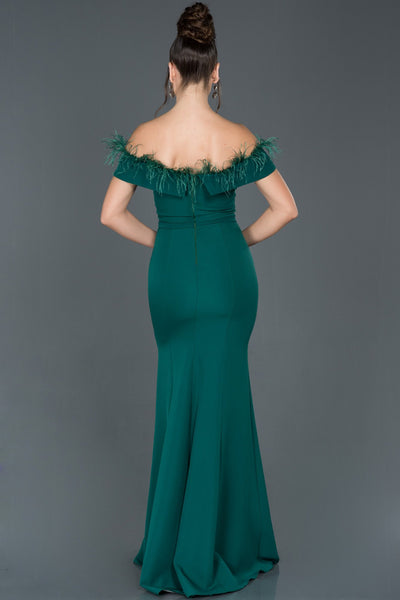  Emerald Green Long Leg Low-Cut Otris Dress Fish Evening Dress ABU985 