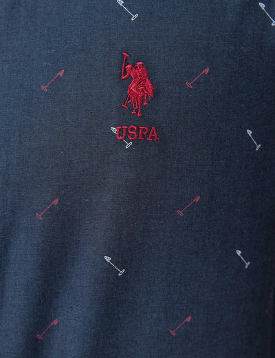 17703 Navy Blue US POLO ASSN Cotton Shirt