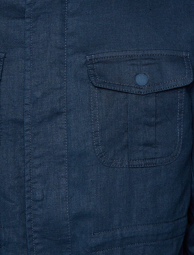 17550 Navy Pocket Detailed Jacket