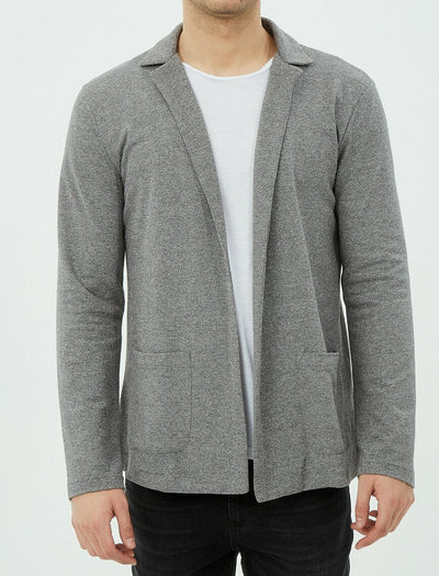  V Neck Jacket Grey 