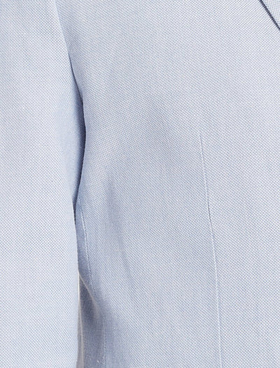 17542 Light Blue Pocket Detailed Linen Blazer