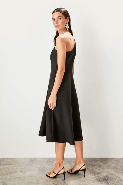  Black One Shoulder Dress TPRSS19UZ0089 