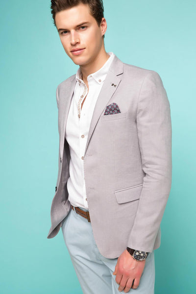  Men's Modern Fit Linen Jacket G7155AZ.17SP.GR42 