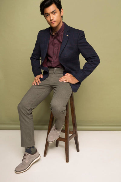  Men's Blazers Checkered Jacket I1889AZ.17AU.NV167 