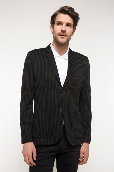  Men's Striped Blazer Jacket I4227AZ.18SP.BK27 